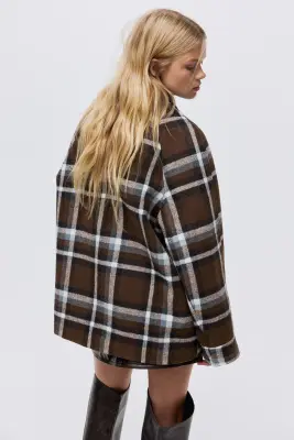 Manteau 3/4 - Marron/carreaux — photo 3