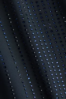 Robe ornementée avec dos bénitier - Bleu marine — photo 4