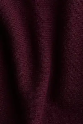 Robe en maille côtelée avec jupe évasée - Bordeaux — photo 4