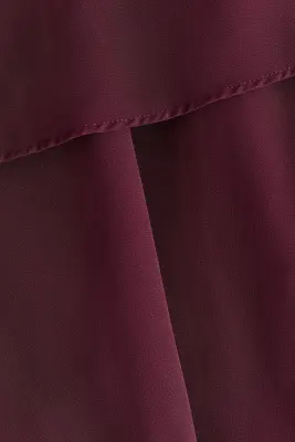 Jupe à étages en mousseline - Bordeaux — photo 3