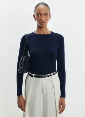 Pull en laine mérinos et soie