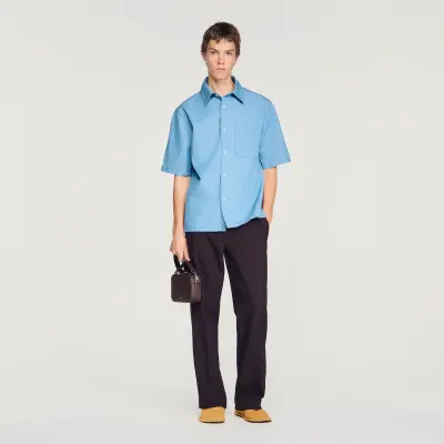 Chemise large effet délavé