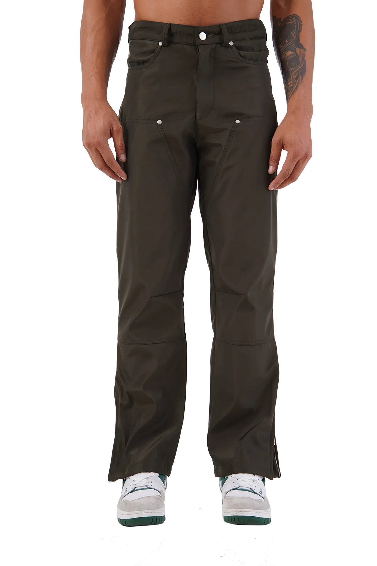 Dark Green Cargo Trousers