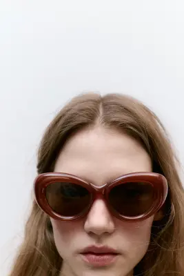 Lunettes de soleil épaisses et polarisées - Orange brûlé — photo 2