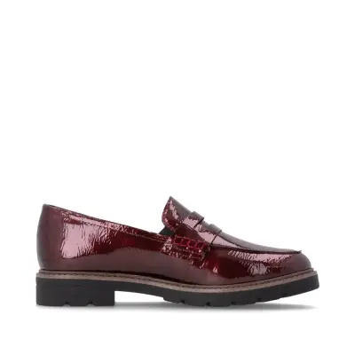 Mocassins Remonte D2Q05-35 Bordeaux - Vernis Synthétique Talon Bloc Grande Pointure Femme — photo 3