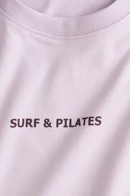 T-shirt oversize - Violet clair/Surf — photo 5