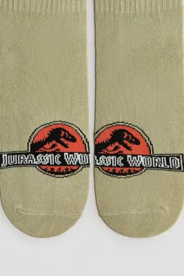 Lot de 5 paires de socquettes - Gris foncé/Jurassic World — photo 2