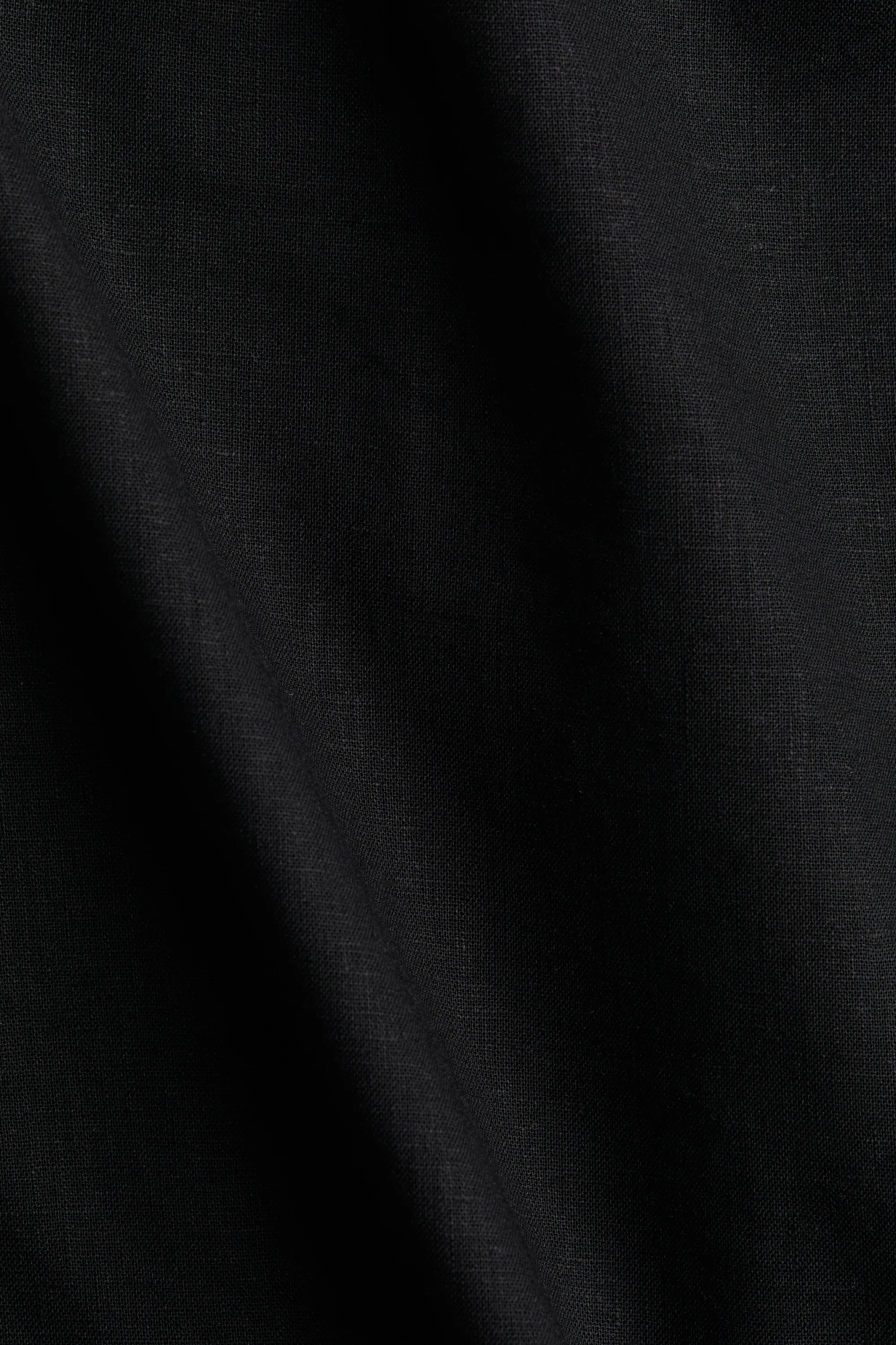 Robe de plage en lin mélangé - Noir