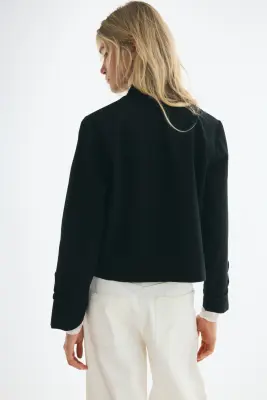 Veste en twill de coton - Noir — photo 2