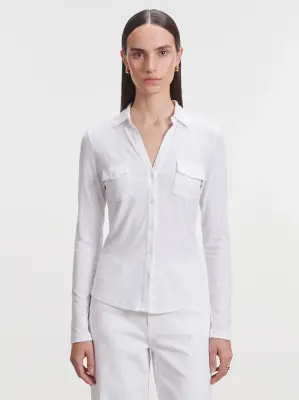 Chemise en viscose et élasthanne