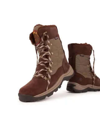 W Tall Lace Waterproof Snow Dark Brown — photo 4