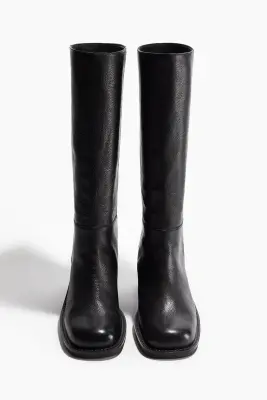 Bottes en cuir - Noir — photo 2