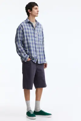 Short décontracté en denim - Lilas foncé — photo 2