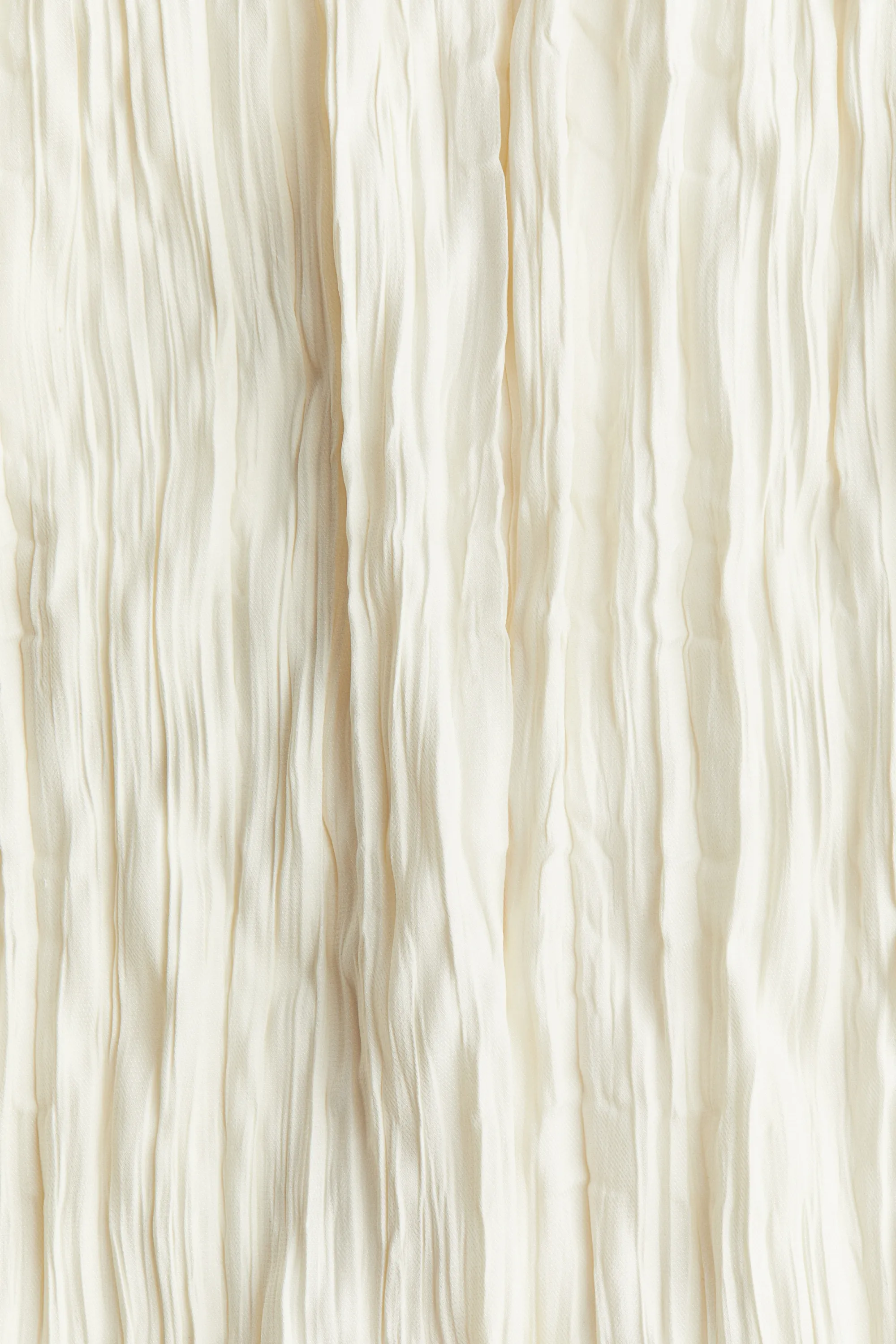 Robe en satin froissé avec détails torsadés - Crème