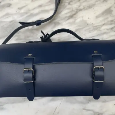 Besace Workwear en Cuir bleu marine — photo 2