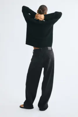 Baggy Regular Waist Jeans - Noir denim — photo 2