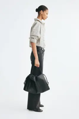 Wide High Waist Jeans - Gris denim foncé — photo 2