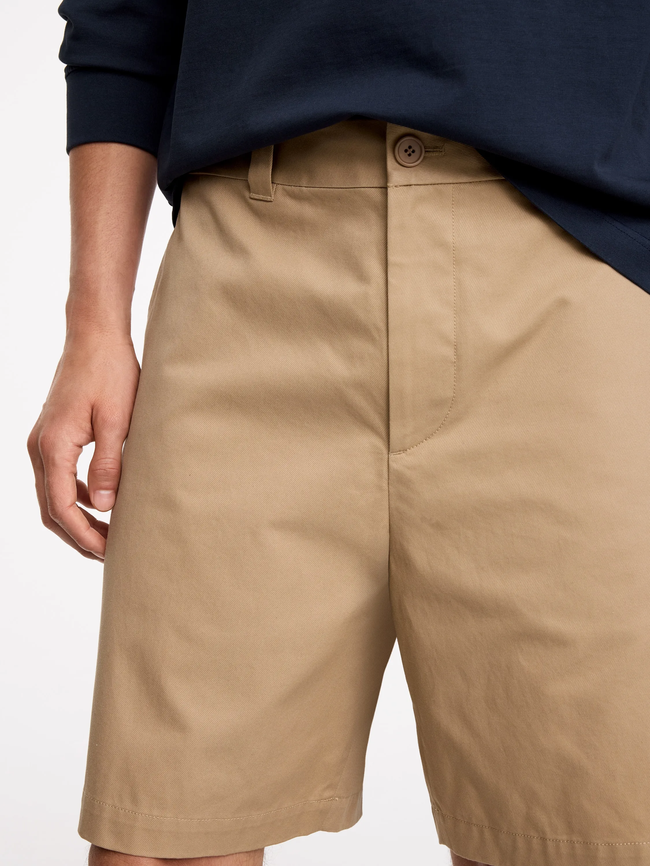 Short décontracté en sergé - Beige