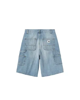 Short Brandon Single Knee Blue Burst Washed Femme — photo 2