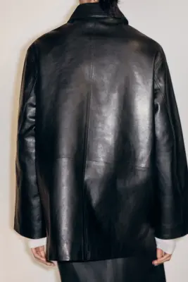 Veste en cuir - Noir — photo 1