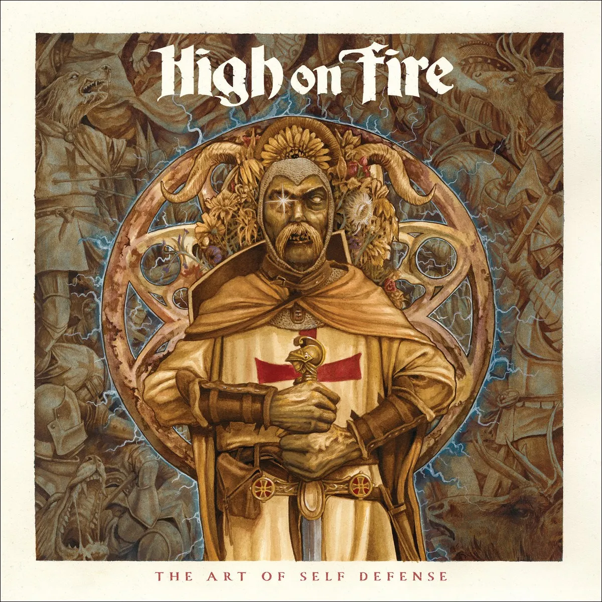 HIGH ON FIRE – the art of self defense – VINYL 2xLP (half silver half blue)