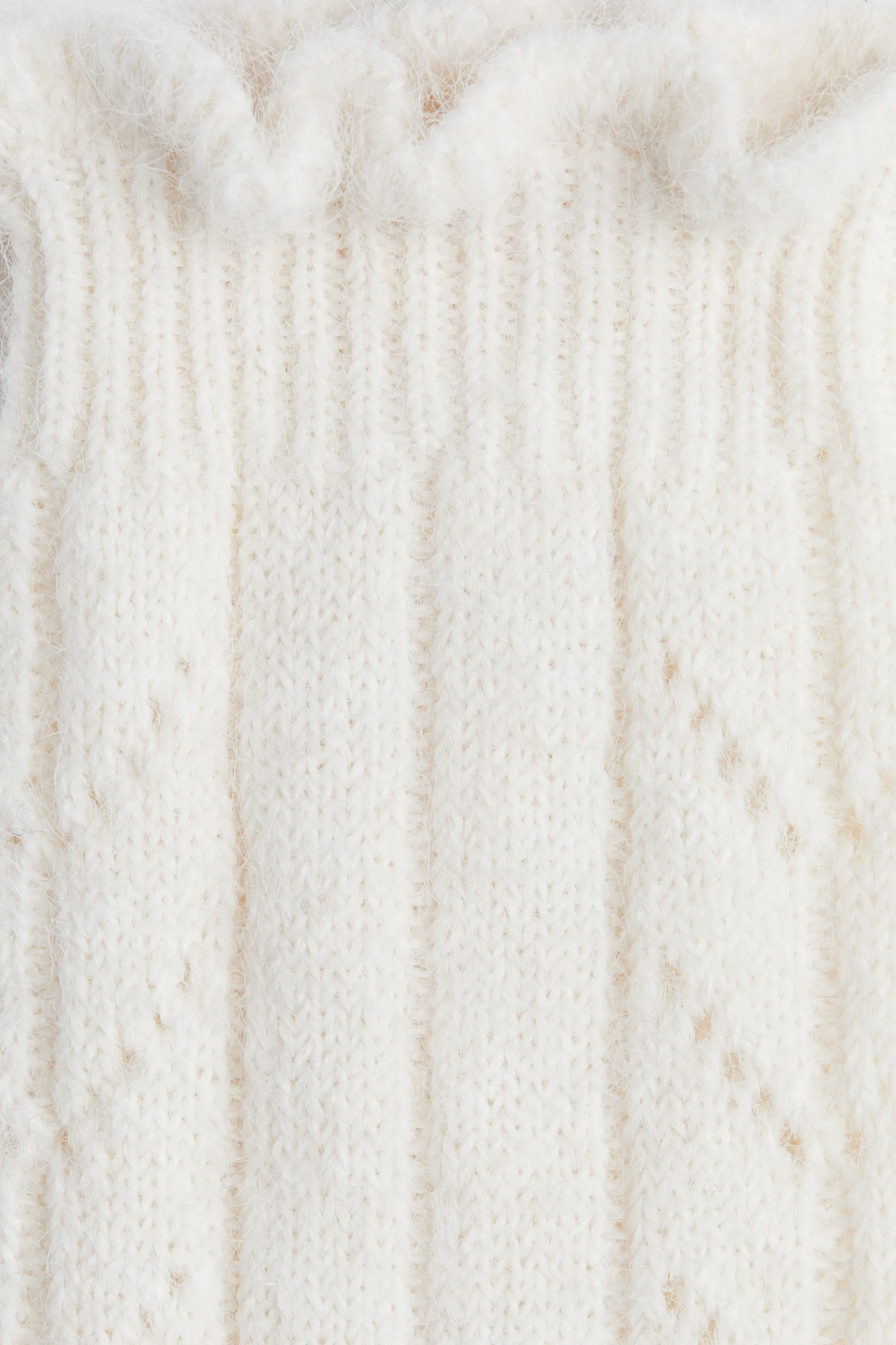 Chaussettes en maille pointelle - Crème