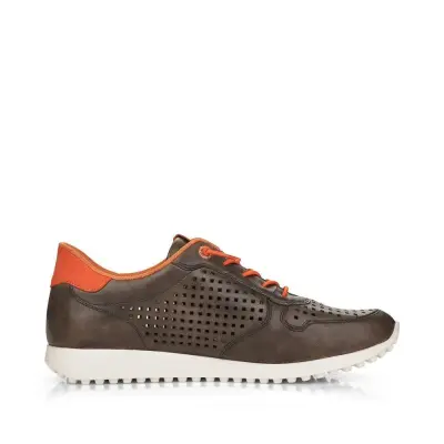 Baskets Remonte D3103-54 Vert Orange - Cuir Lacets Élastiques Grande Pointure Femme — photo 4