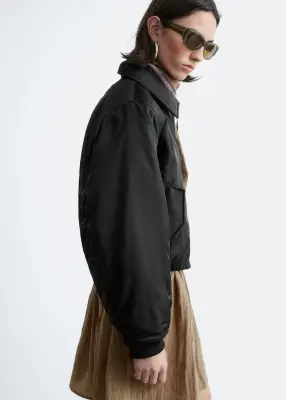 Veste style bomber courte - Noir — photo 4