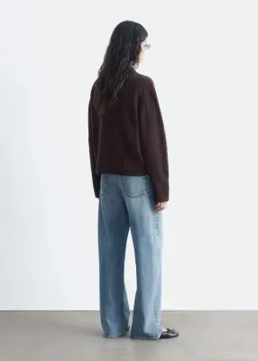 Pull en maille - Marron foncé — photo 4