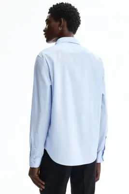 Chemise Slim Fit repassage facile - Bleu clair — photo 3