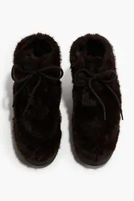 Bottines à lacets - Marron foncé — photo 2