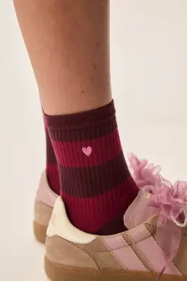 Chaussettes Prune Ruby/Griotte — photo 2