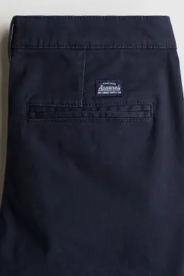 Chino effilé en twill - Bleu marine — photo 2