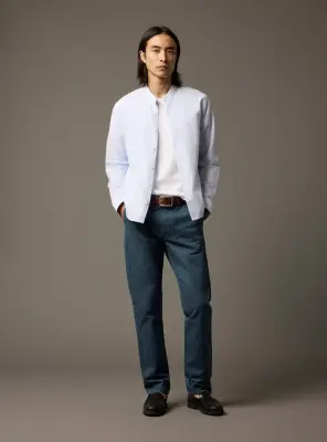 Chemise Gareth White/Cloud — photo 2