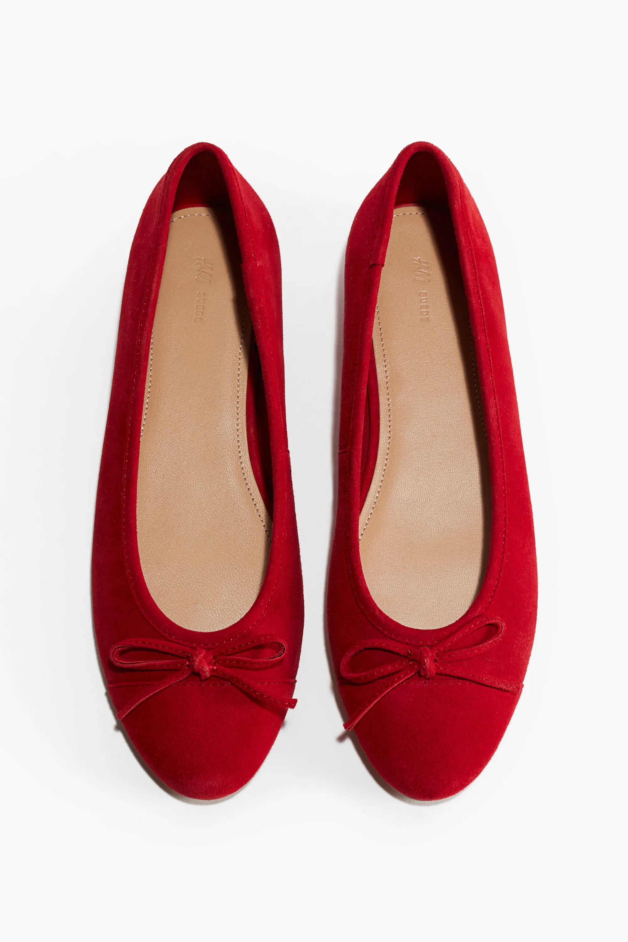 Ballerines en cuir - Rouge