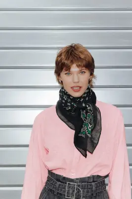 Foulard carré 100% laine — photo 2