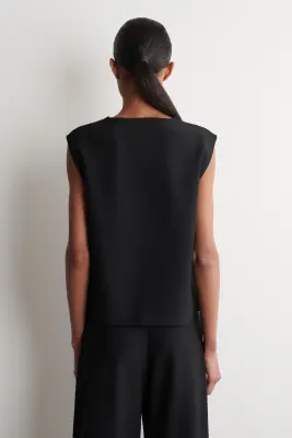 TOP EN MAILLE BOUTONNÉ - NOIR — photo 4