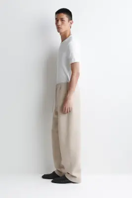 PANTALON DE JOGGING BARREL DÉCONTRACTÉ EN NÉOPRÈNE - BEIGE CHINÉ — photo 3