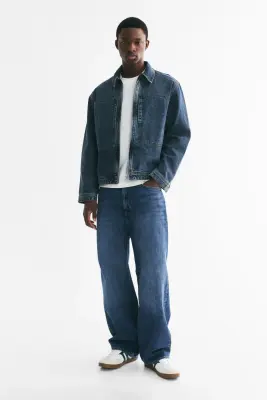 Veste workwear en denim - Bleu denim foncé — photo 2