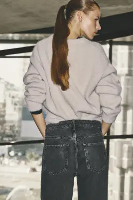 Wide Regular Waist Jeans - Noir denim — photo 3