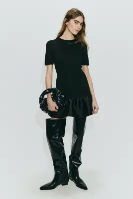 Robe en maille - Noir — photo 1