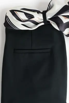 Pantalon Capri avec foulard - Noir — photo 3