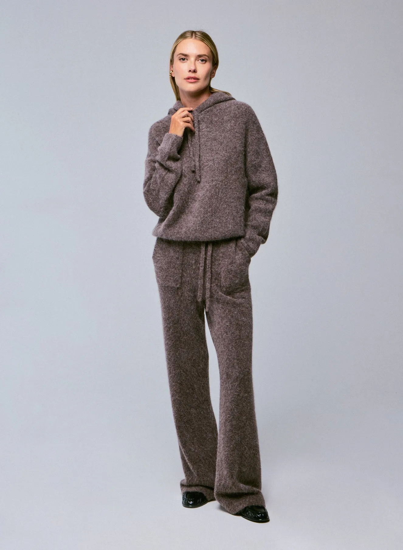 Pantalon Beige en Alpaga / Polyamide / Elasthanne
