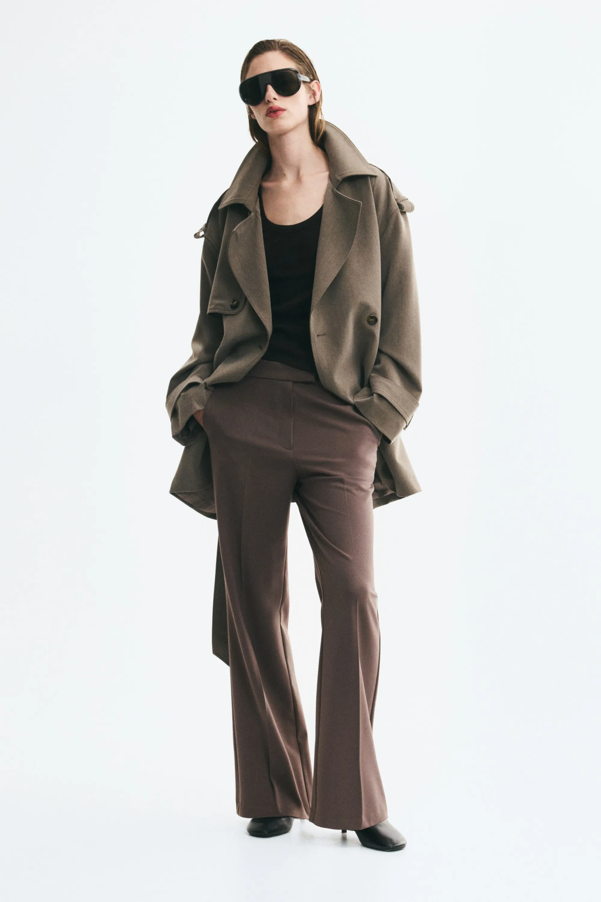 Pantalon bootcut - Taupe foncé