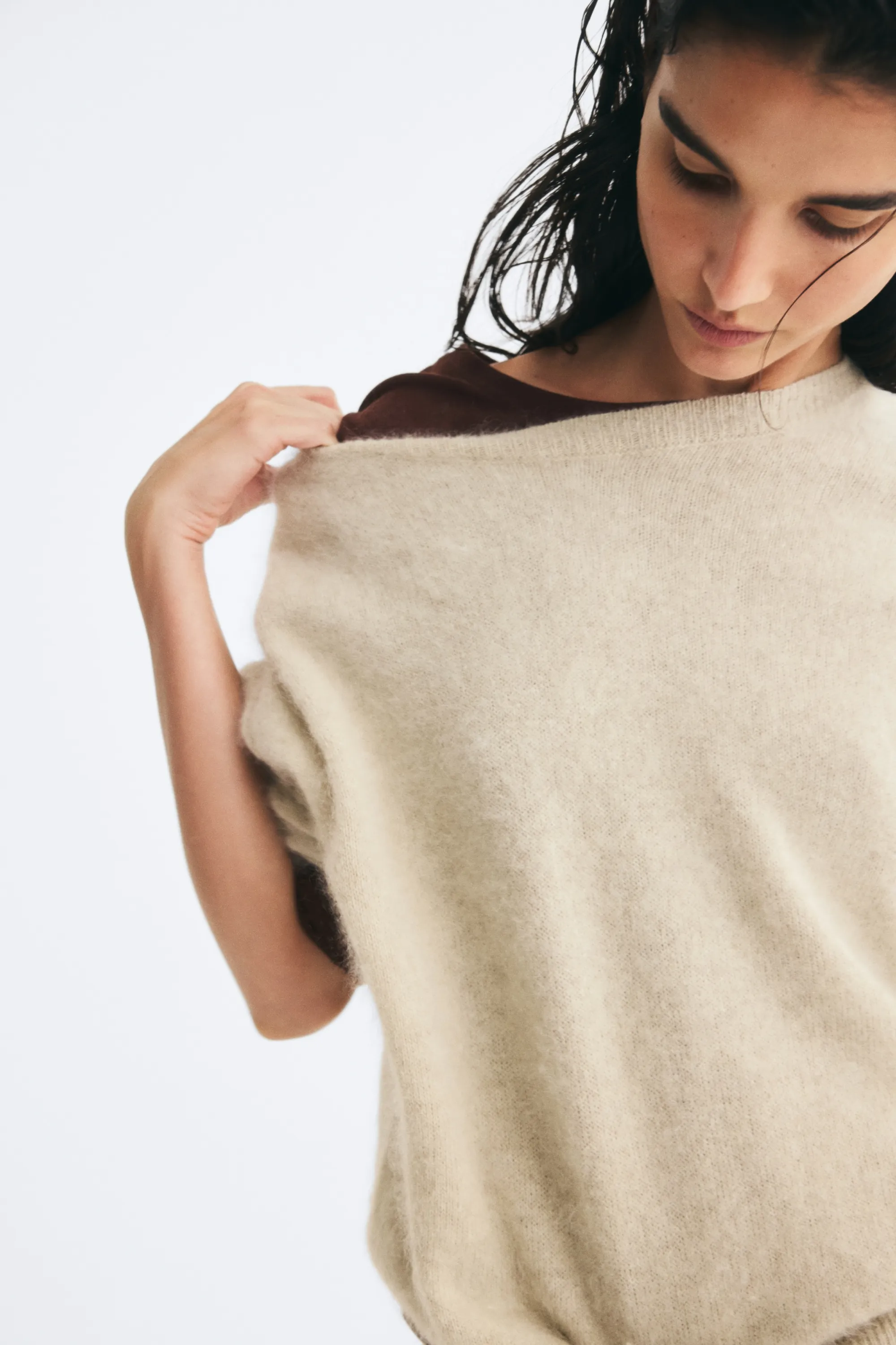 Pull en laine - Beige clair