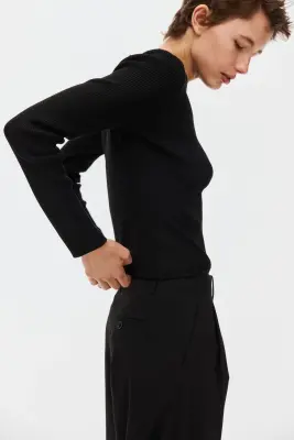 Gilet côtelé - Noir — photo 4
