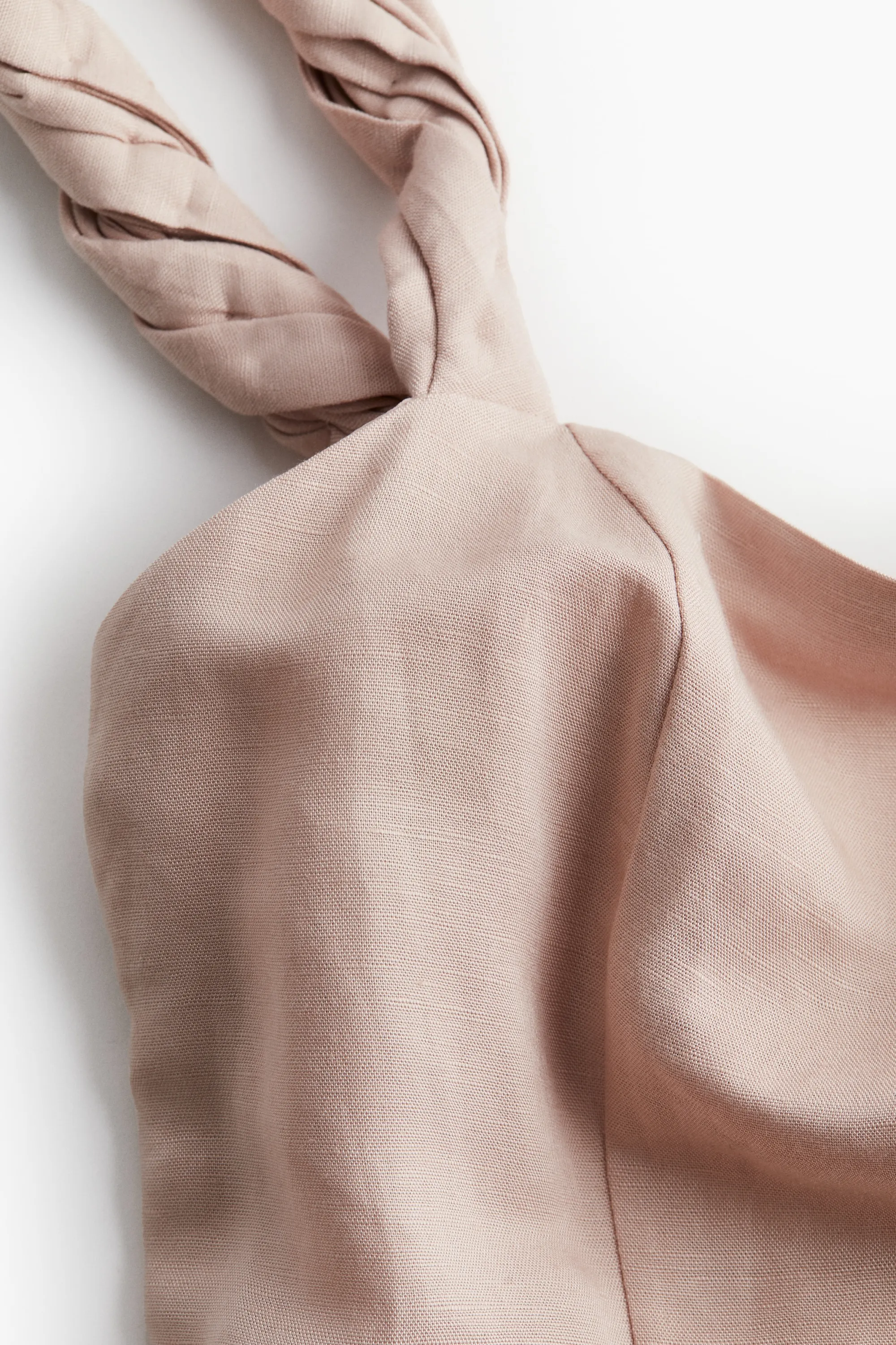 Robe maxi en lin mélangé - Rose poudré
