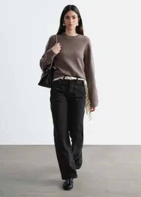 Pull en cachemire mélangé - Taupe foncé — photo 3