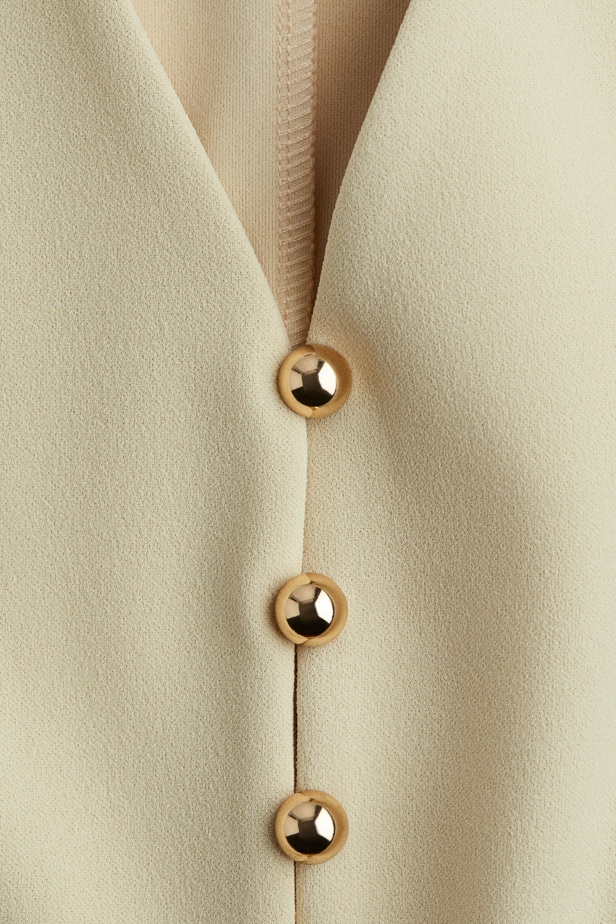 Gilet sans manches en interlock - Jaune pâle