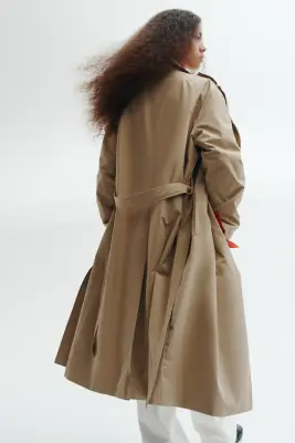 Trench-coat à fermeture croisée - Beige foncé — photo 3